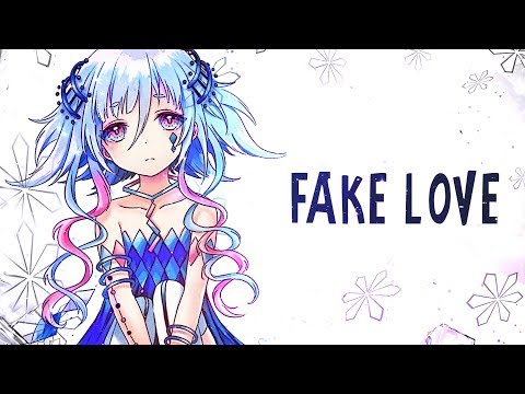 nightcore---fake-love-(female-version)---(lyrics)