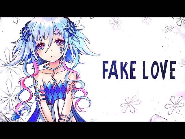Nightcore - FAKE LOVE (Female Version) - (Lyrics)