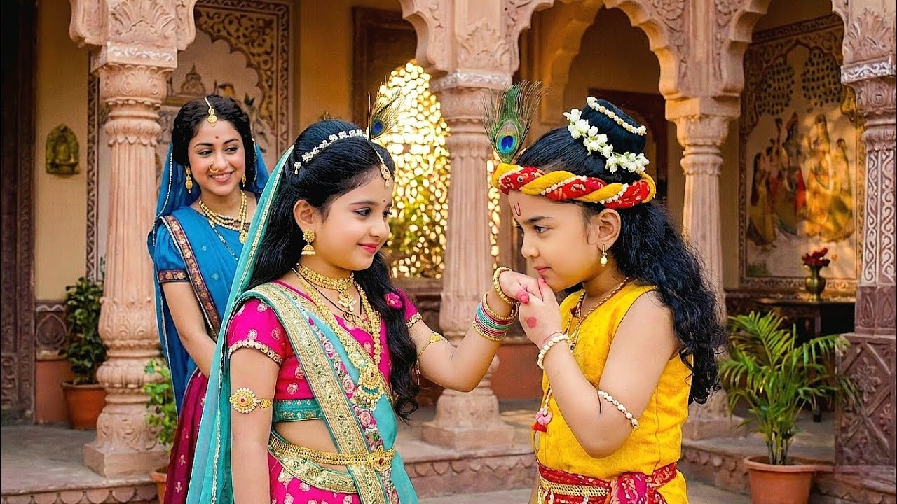 मैया को देख आई हँसी, जब बाल कान्हा ने राधा का हाथ चूमा | Yashomati Maiyaa Ke Nandlala