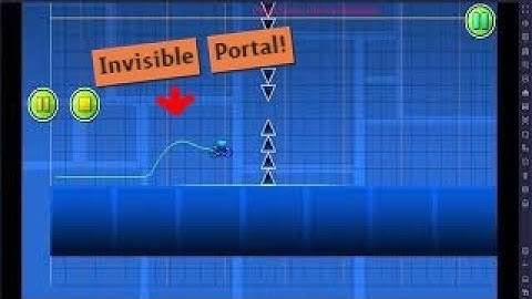 how to make invisible portals in Geometry Dash
