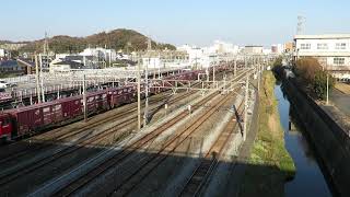 JR貨物・EH500形山崎跨線橋通過（Japan Freight Railway）