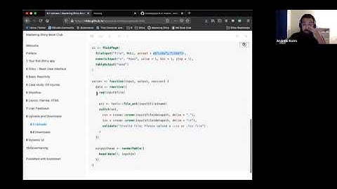 Mastering Shiny Book Club: Chapter 9: Uploads and downloads (2021-05-04) (mshiny01)