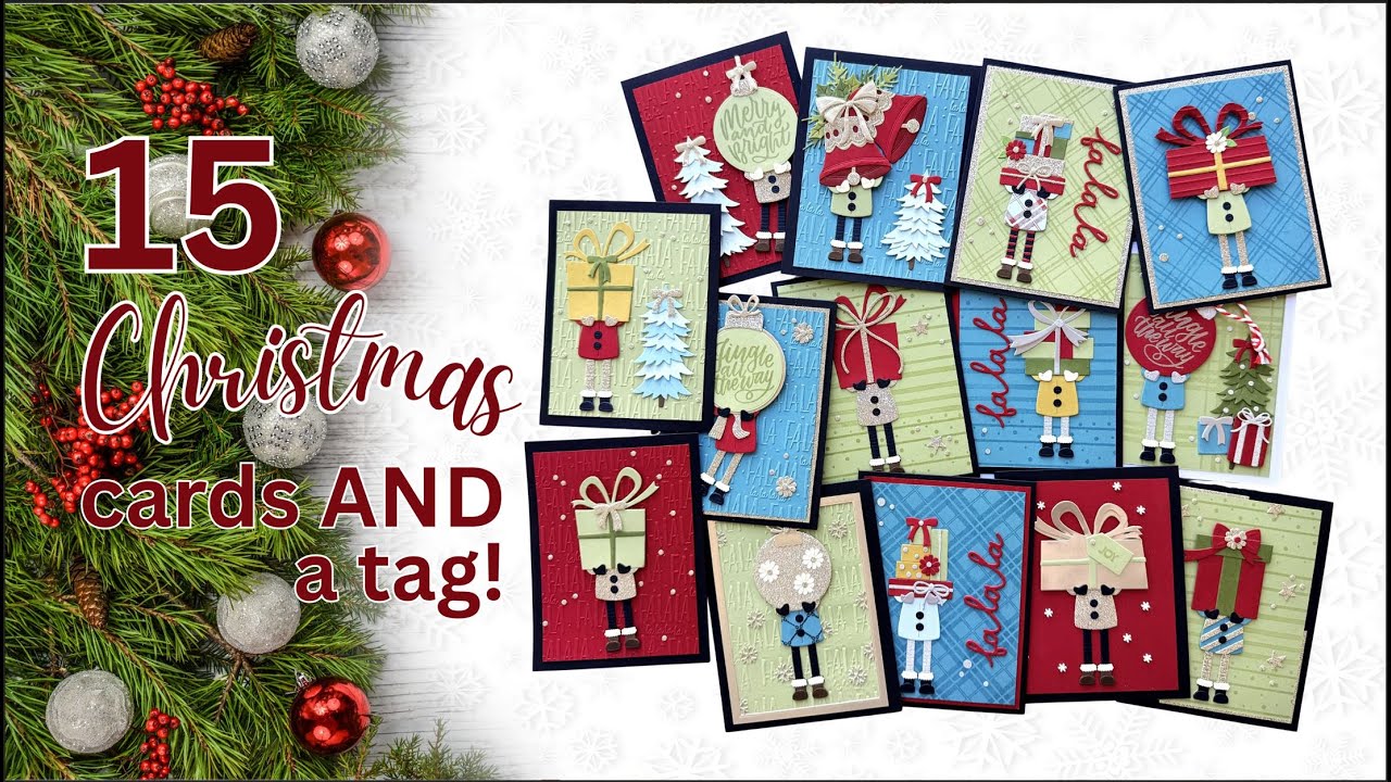 15 Christmas Cards AND a Tag | Spellbinders Shopping Spree Die