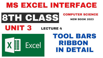 8th computer chapter 3 explanation | class 8 unit 3 lecture 4 | excel tutorial for beginners |8 comp