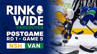 RINK WIDE PLAYOFF POST-GAME: Vancouver Canucks vs Nashville Predators | Round 1 - Game 5