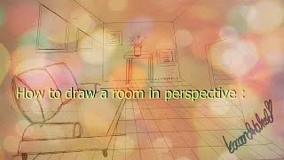 How to draw a room in perspective - |Speed Art|