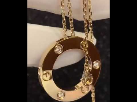 Cartier Love Necklace Real 18K Yellow 