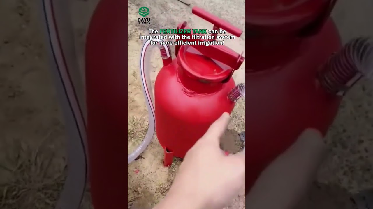 FERTILIZER TANK + FILTER SYSTEM = EFFICIENT IRRIGATION!