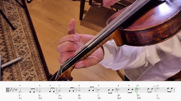 Viola F melodic minor scale, Play through (♩ = 80)  STUDENT