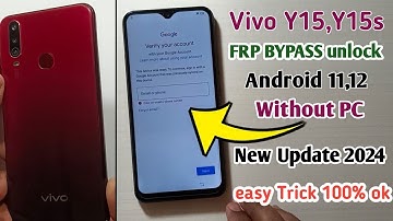 ViVO Y15 (1901) Android 11 FRP BYPASS 2024 | Google Account Unlock/Bypass Android 11 Without PC