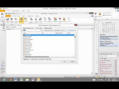 How to create an Outllook Email List