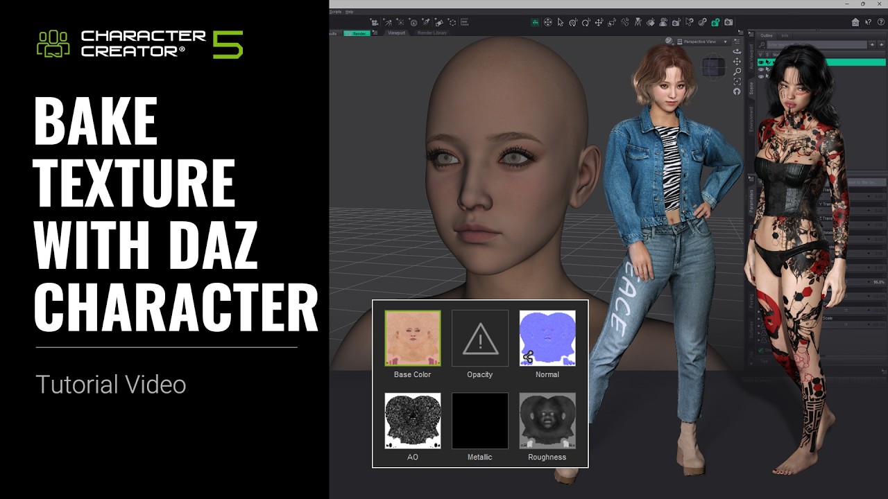 Bake Texture with Daz Character | Character Creator 5 Tutorial