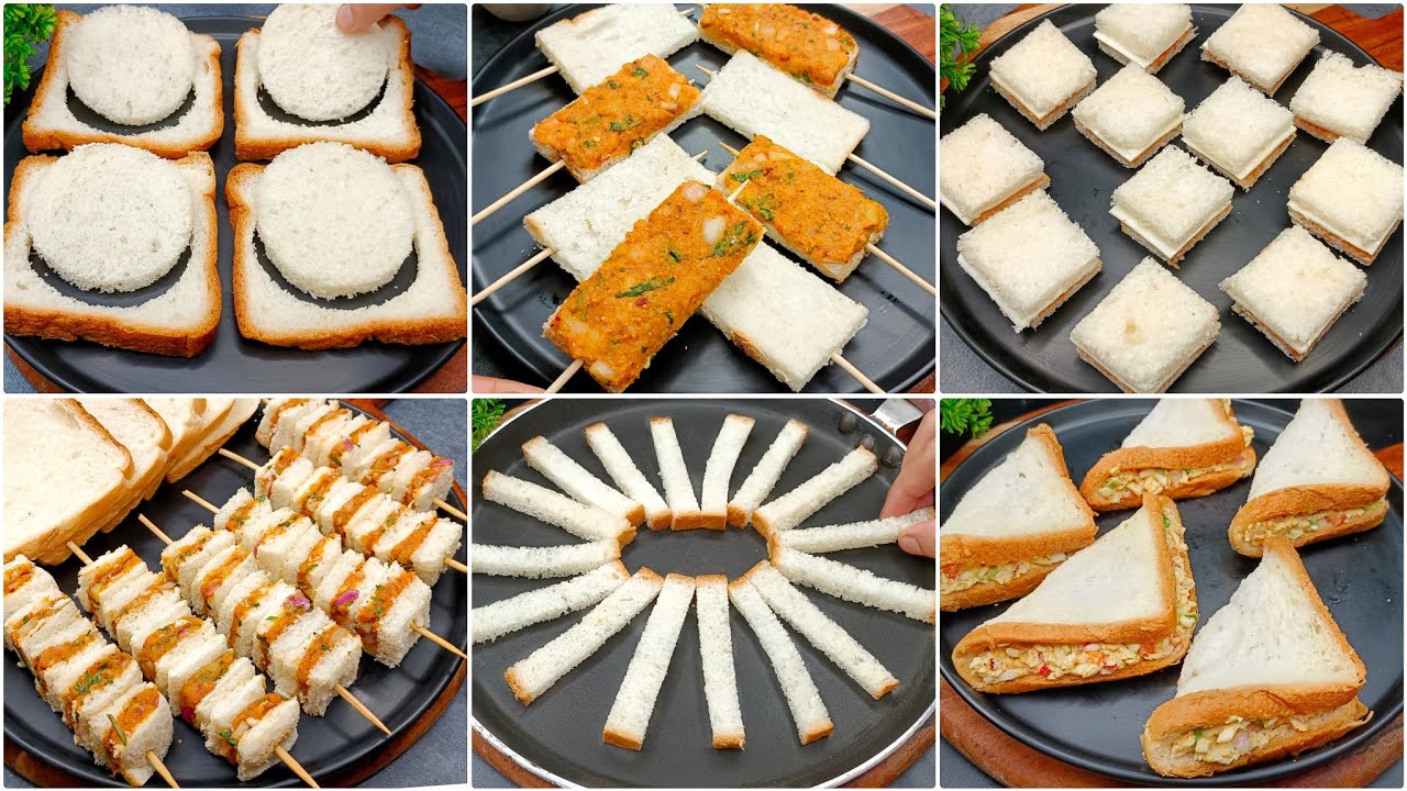 6 Easy Bread Snacks Recipe | New Recipe | Evening Snacks | Bread Recipe ...