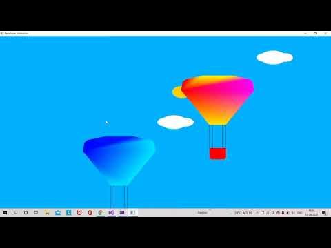 Computer graphics mini project || Parachute Animation using opengl ...