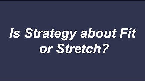 Is Strategy about Fit or Stretch?