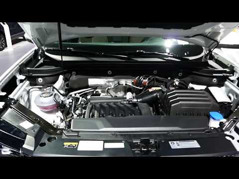 New 2018 Volkswagen Atlas SEL 3.6L VR6 V6 Engine Bay Tour - 2017 LA Auto Show