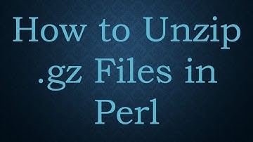 How to Unzip .gz Files in Perl