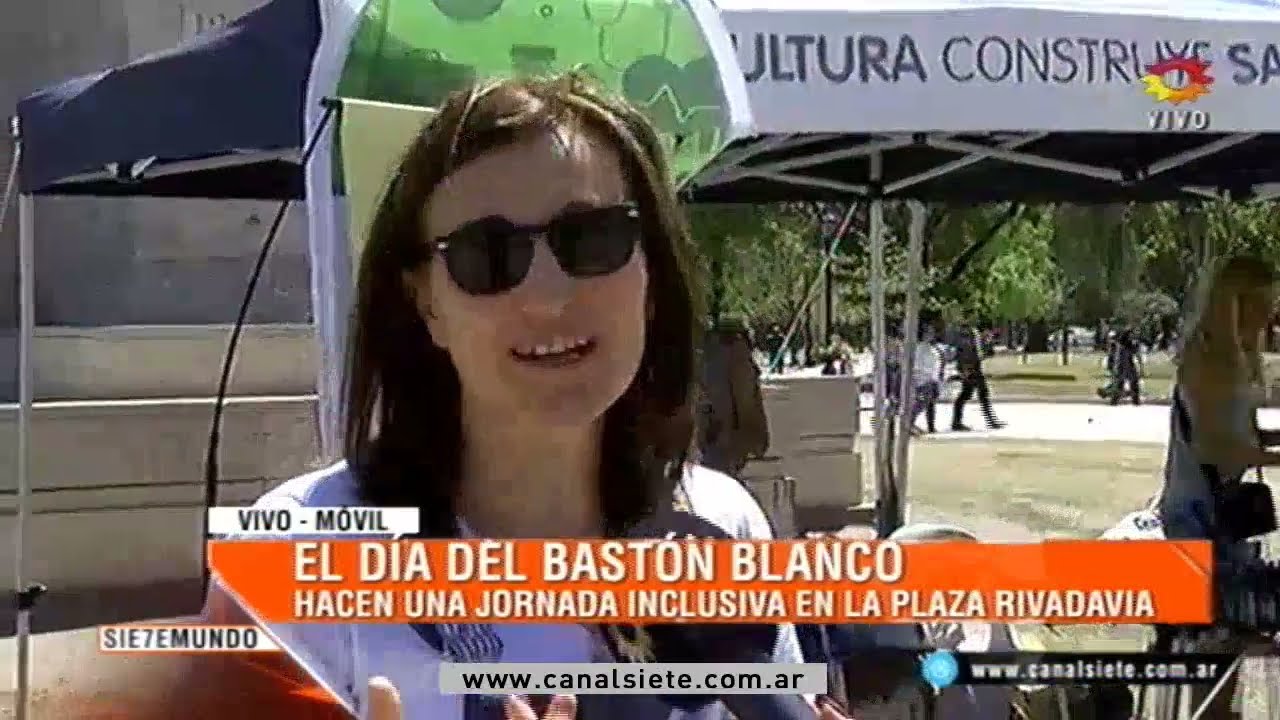 El Día del Bastón Blanco: hacen una jornada inclusiva en la Plaza Rivadavia