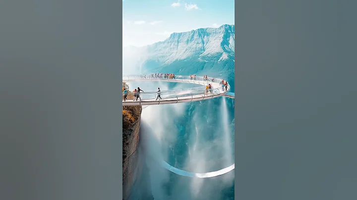 Glass Sky Bridge COLLAPSE Caught on Camera! Tourists Panic at 1,000 Feet 😱🌉#shorts #viral #trend