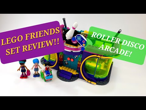 YouTube thumbnail: LEGO FRIENDS 2022 SET REVIEW! Roller Disco Arcade! Lego set #41708
