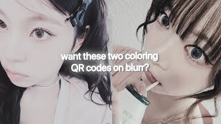 want these two coloring QR codes on blurrr app (Thumbnail shows) || use with or without credits.