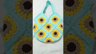 Crochet granny square Tote bag #crochet #diy #handmade #knitting #viralshorts