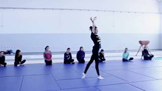 Enchainement de gymnastique semestre 1 pour les étudiantes de 2eme année a l’ISSEP de ksar Saïd