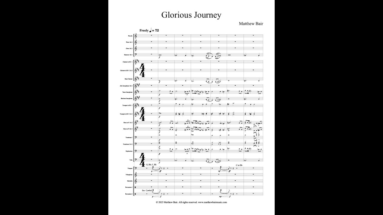 Glorious Journey by Matthew Bair | For Concert Band
