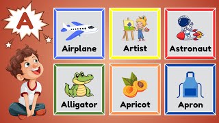 ABC Flash Cards Words for Toddlers | Alphabet Words A to Z | Learning Words for Toddlers