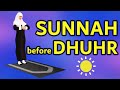 How to pray sunnah before dhuhr for woman beginners  with subtitle