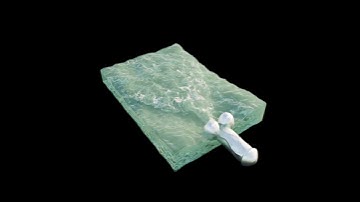 Flip Fluids with Displacement modifier #blender3d #art #3d #simulation #fluid