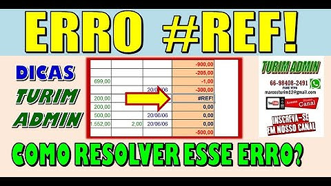 COMO RESOLVER ESSE ERRO #REF! ? - CORRIGIR ERRO DE FORMULA REFERENCIA NA PLANILHA
