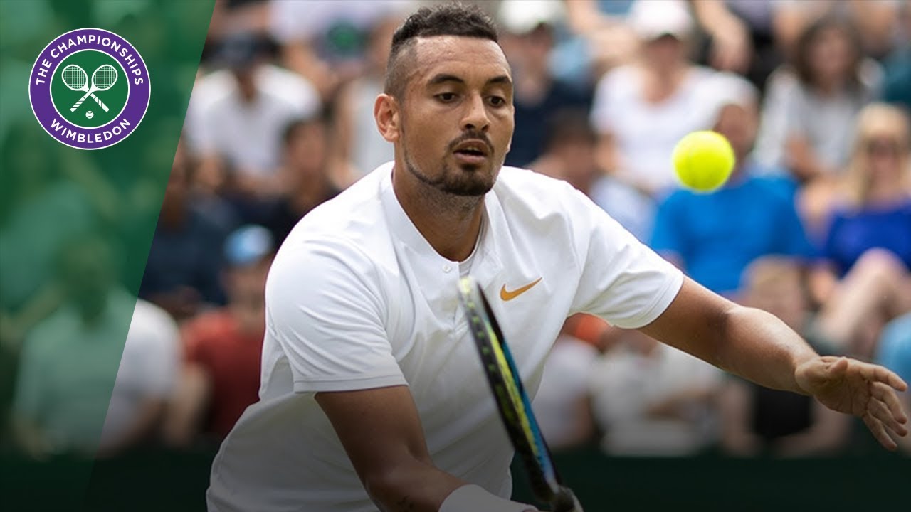 Nick Kyrgios and umpire James Keothavong have comical exchange Wimbledon 2018