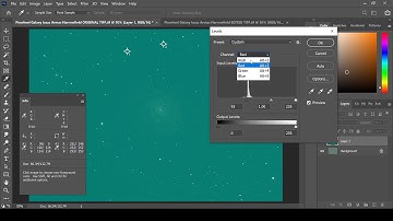 How to get rid of Light Pollution with Levels Adjustment in an Astrophotography Image in Photoshop