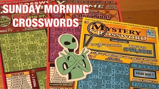 Sunday Morning Crossword Tickets‼️California Lottery Scratchers🤞🍀🍀🍀