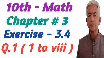 Math 10 | exercise 3.4 q.1 | chapter 3  @KhalidMehmood-sp2ql