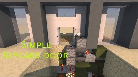 Simple Redstone Keycard Door [Tutorial]
