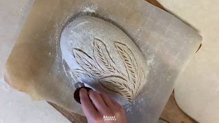 Scoring sourdough bread - asymmetric batard design