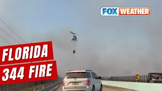 Florida's 344 Fire Shuts Down Part Of US-1 Highway Florida's 344 Fire Shuts Down Part Of US-1 Highway