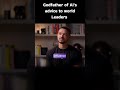 Godfather AI's Advice For World Leaders l Like 💗 l AI Safety l        #ai #shortsfeed #airegulations