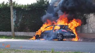 Feu de voiture à Volgelsheim avec propagation