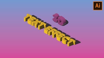 How to create 3D text effect in adobe illustrator 2023 in telugu