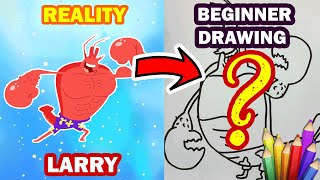 How To Draw Larry From Spongebob Step By Step For Beginner - Daily Drawing Tutorial