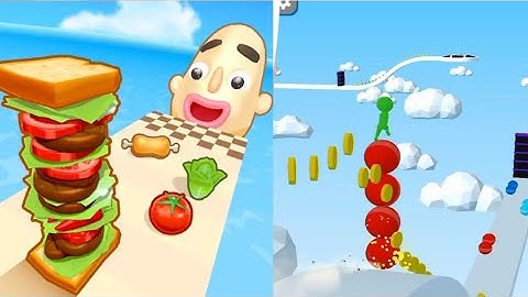 Memories of childhood Stack rider, Sandwich King android, iOS Gameplay walkthrough  | new all level