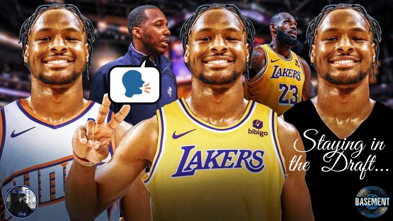 Bronny James is staying in the draft...