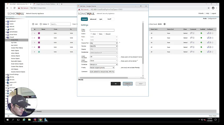 Sonicwall SSLVPN Whitelisting