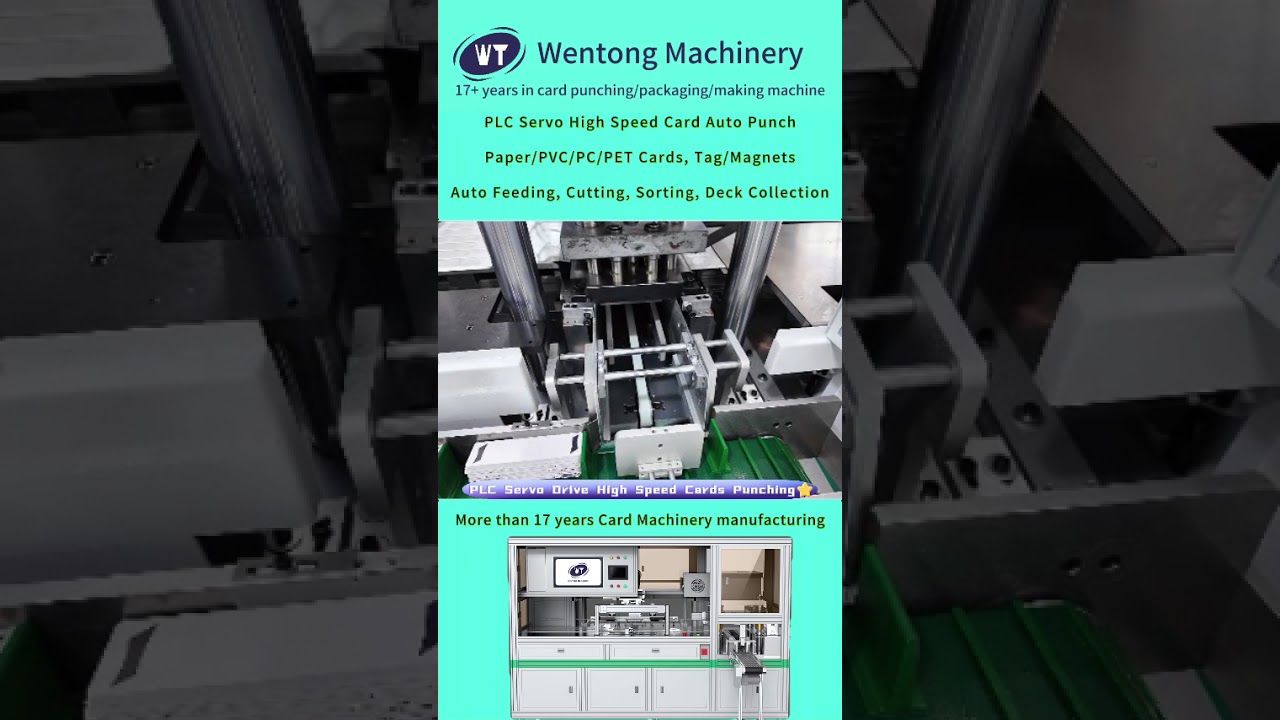 Feeding Cutting Sorting Deck Production Auto Punch Card Making Machine 