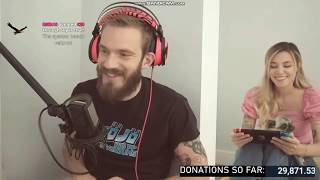 pewdiepie and marzia being soft on charity stream (part one) screenshot 3