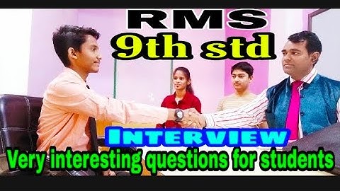 Interview of Rashtriya military school 9th std | RMS Interview