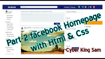 Part -2 of Desiqn facebook homepage with Html ,Css & JavaScript